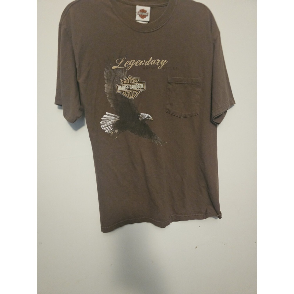 Vintage Harley‎ Davidson Eagle Brown T-shirt Large